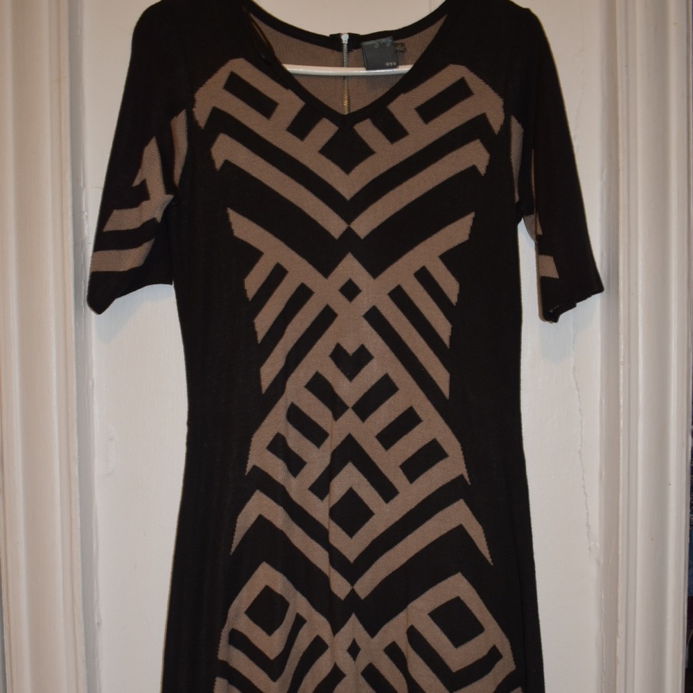 Asymmetrical design sweater dress